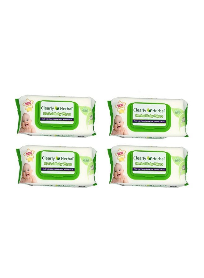Clearly Herbal Baby Wipes Value Box 4 Packs x 72 Wipes, 288 Count - Image 1