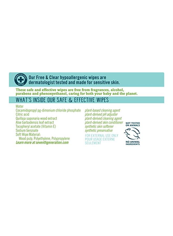 Seventh Generation Baby Wipes Value Box 12 Packs x 64 Wipes, 768 Count - Image 2