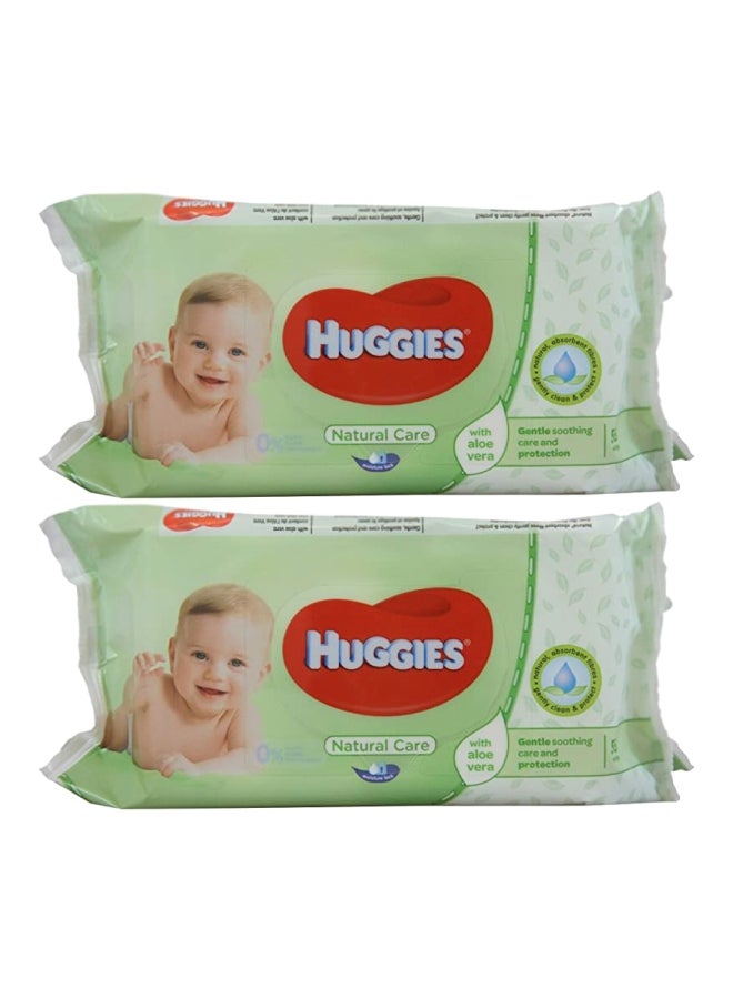 Huggies Natural Care Baby Wipes, 4 Packs x 56 Wipes, 224 Count  - Image 2