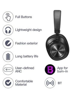 Bluedio T7 Bluetooth Over-Ear Headphones Black  - Image 2