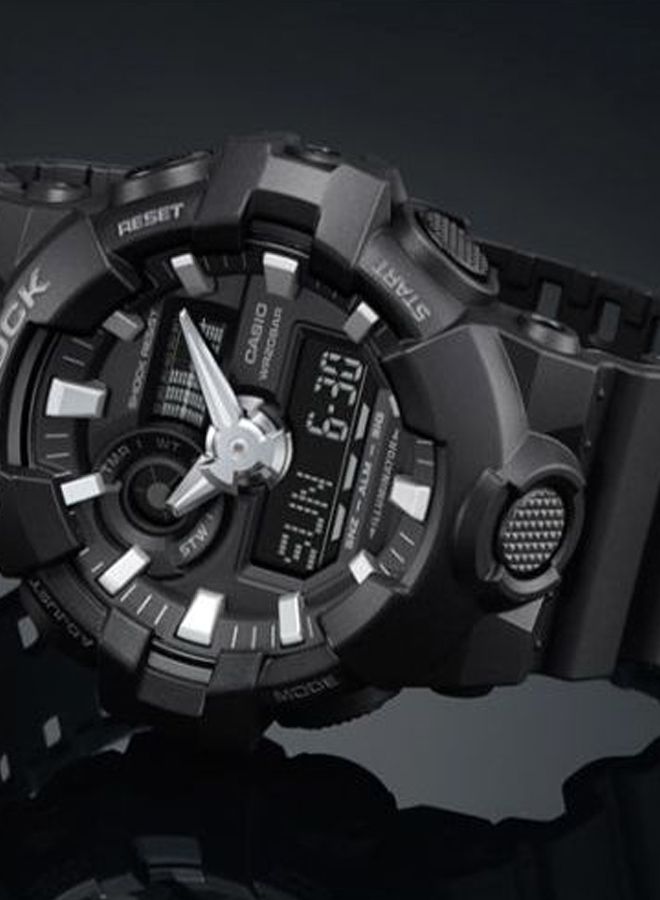 جي شوك ساعة يد جي-شوك بعقارب/رقمية طراز GA-700-1B للرجال - Image 3