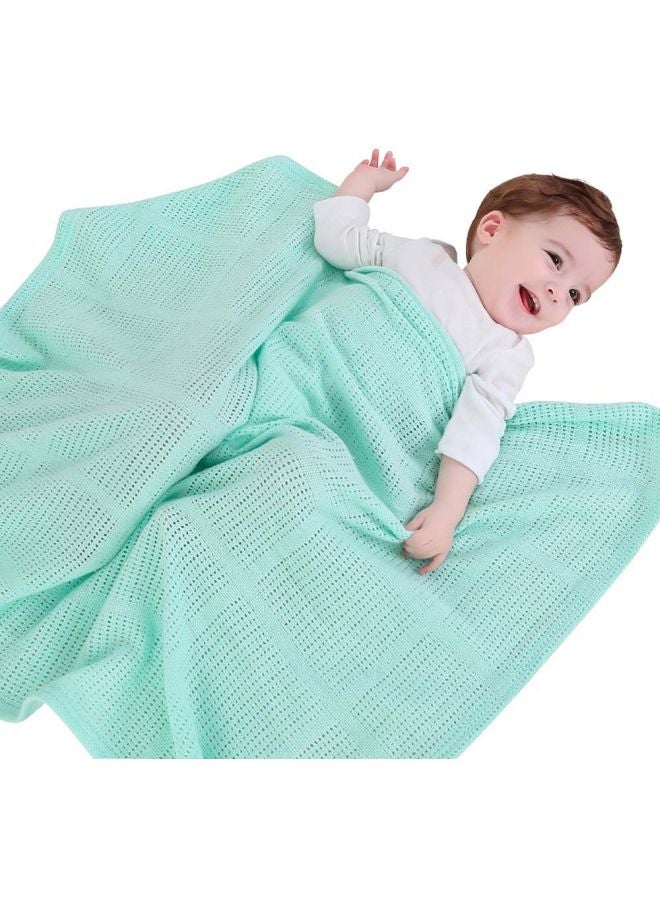 انسولار بطانية من القطن بتصميم مفرغ - Image 3