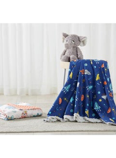 insular Spaceship Printed Baby Dotted Blanket  - Image 2