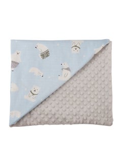 insular Bear Printed Baby Dotted Blanket  - Image 1