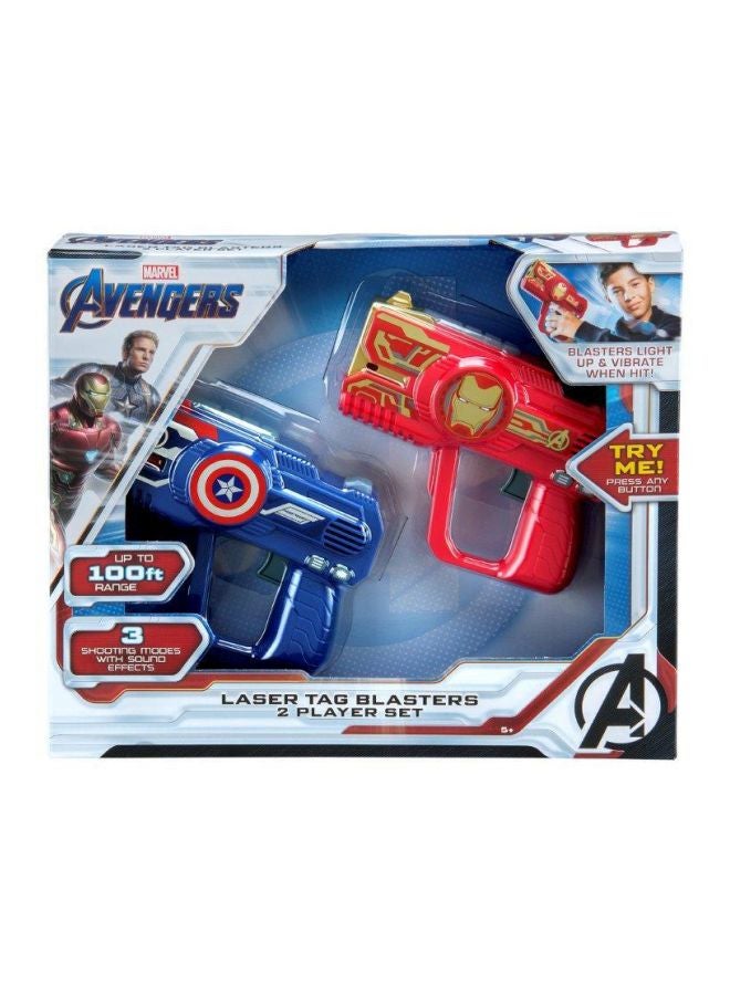 آي هوم مجموعة مسدسات للعبة ليزر تاج بتصميم شخصيات فيلم "Avengers" من مارفيل من قطعتين 15.2x5x10.16سم  - Image 3