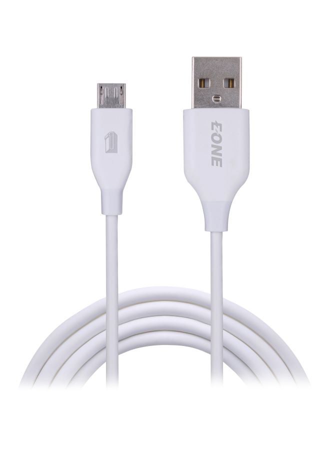 Eone Micro USB Data Sync Charging Cable White 