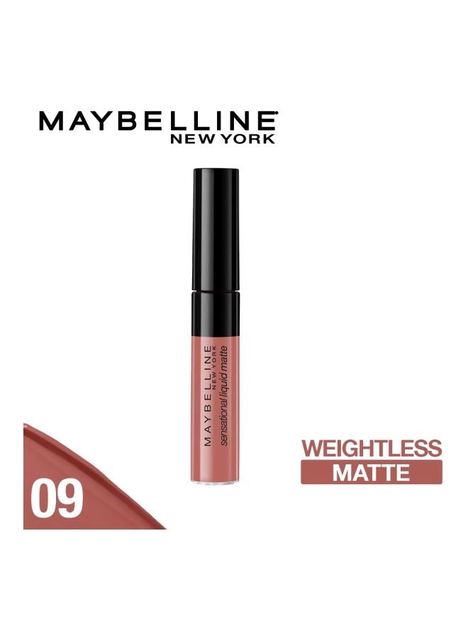 MAYBELLINE NEW YORK - Sensational Liquid Matte Lipstick 09 Truly Mlbb - Image 1