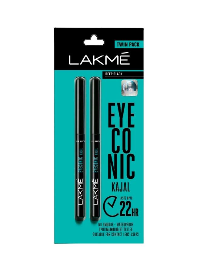 LAKME Pack Of 2 Eyeconic Kajal Deep Black - Image 2