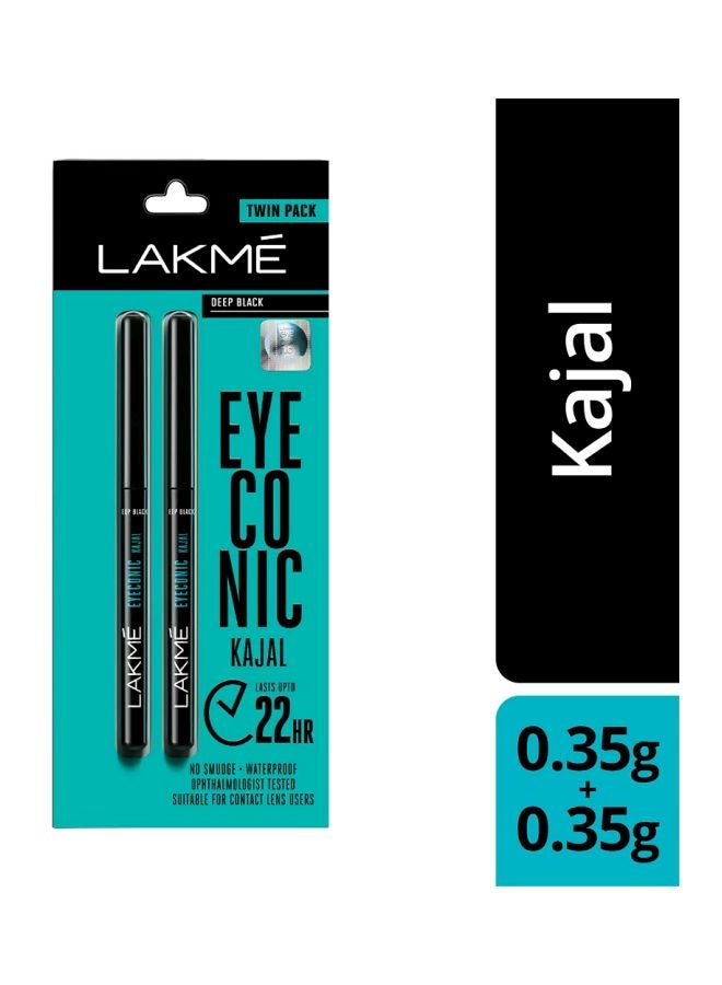LAKME Pack Of 2 Eyeconic Kajal Deep Black - Image 3