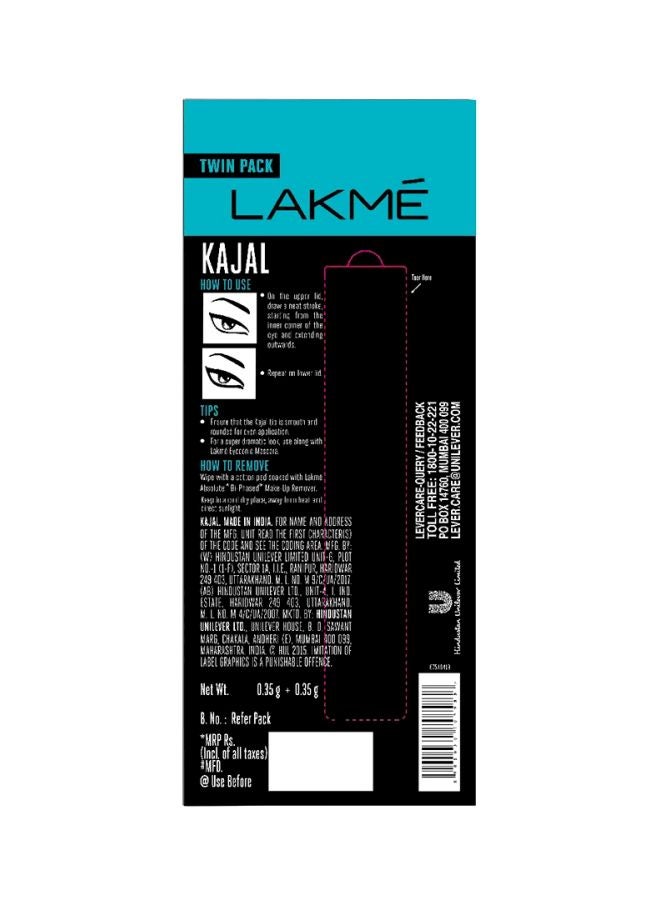 LAKME Pack Of 2 Eyeconic Kajal Deep Black - Image 4