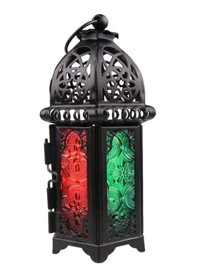 Miracle Empire Decorative Candle Holder Lantern Stand Black/Green/Red Medium  - Image 1
