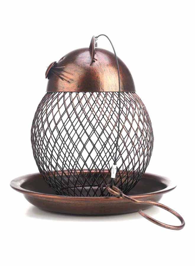 Cat Shaped Bird Feeder Brown 16x16x18cm - v1595096579/N39351083A_3