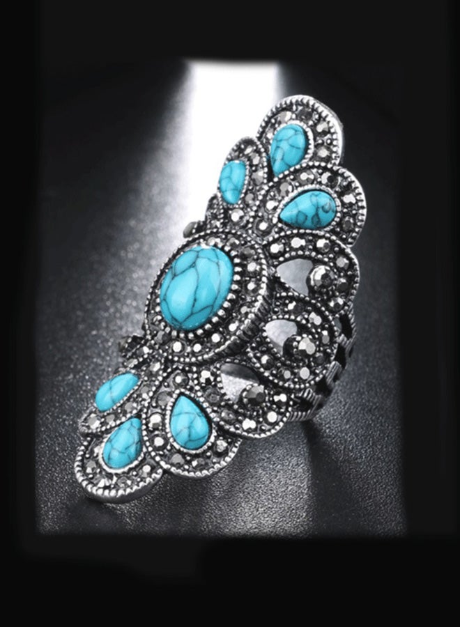 جوي شيك خاتم مطلي بالفضة بتصميم كلاسيكي - Image 2