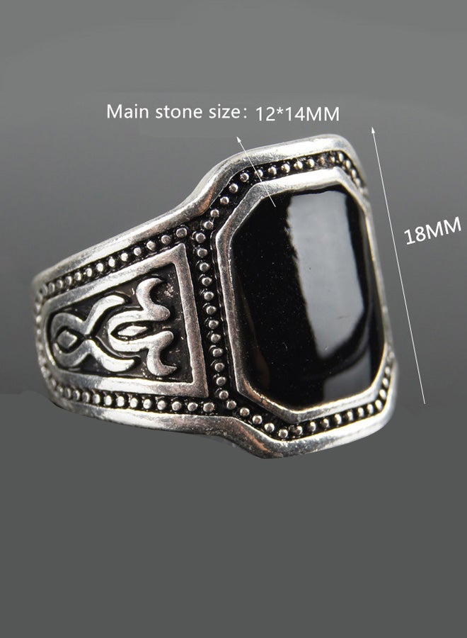 جوي شيك خاتم مطلي بالفضة بتصميم كلاسيكي . - Image 2