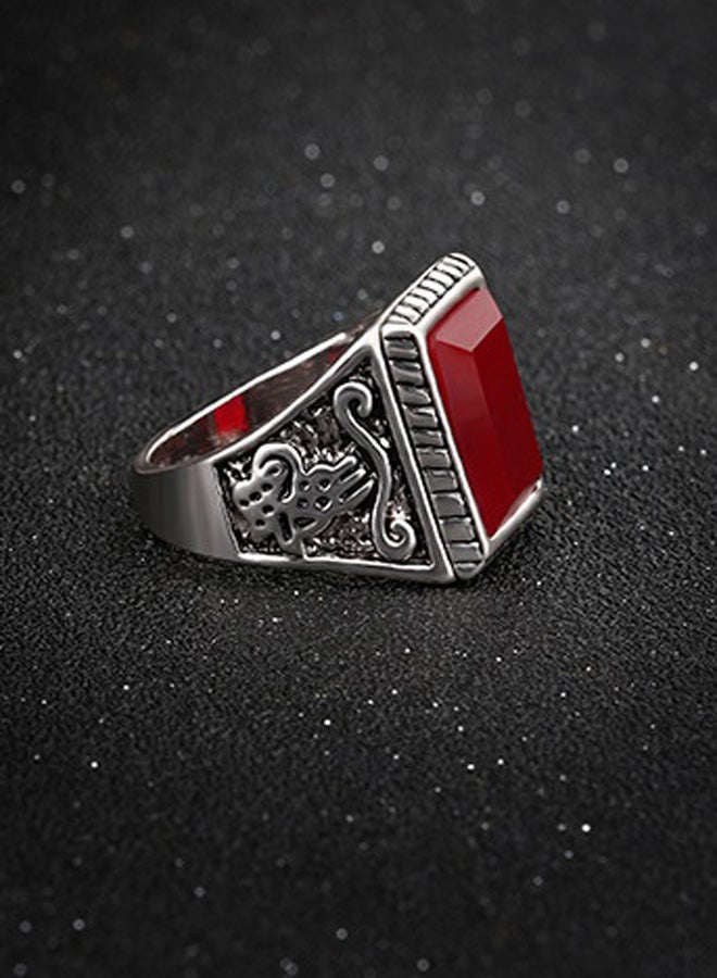 جوي شيك خاتمٌ مطلي بالفضة ومرصع بحجر كلاسيكي - Image 2