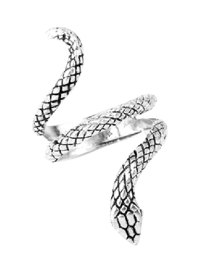 جوي شيك خاتم على شكل كوبرا مطلي بالفضة - Image 2