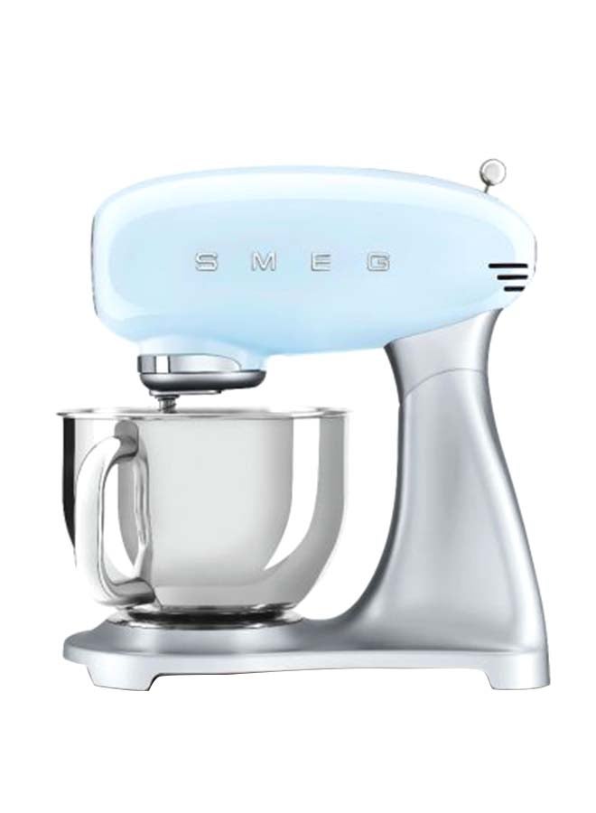 smeg - 50’s Retro Style Stand Mixer with 10 Variable Speeds 800 W 800.0 W SMF02PBUK Pastel Blue - Image 1
