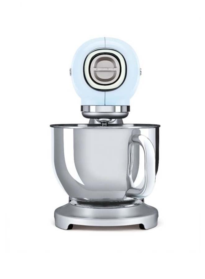 smeg - 50’s Retro Style Stand Mixer with 10 Variable Speeds 800 W 800.0 W SMF02PBUK Pastel Blue - Image 1