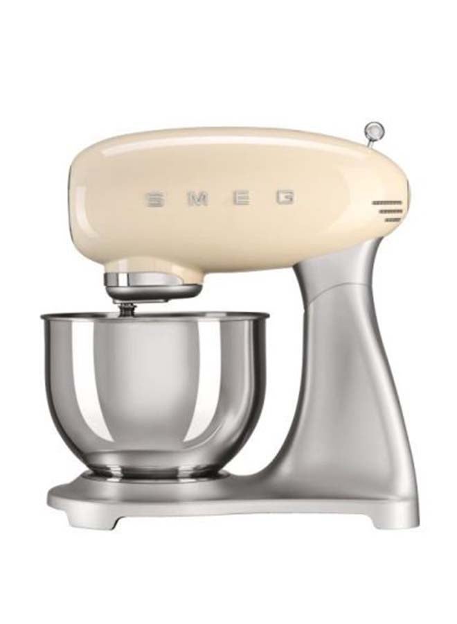 smeg - 50’s Retro Style Stand Mixer with 10 Variable Speeds 800 W 800.0 W SMF02CRUK Cream - Image 1