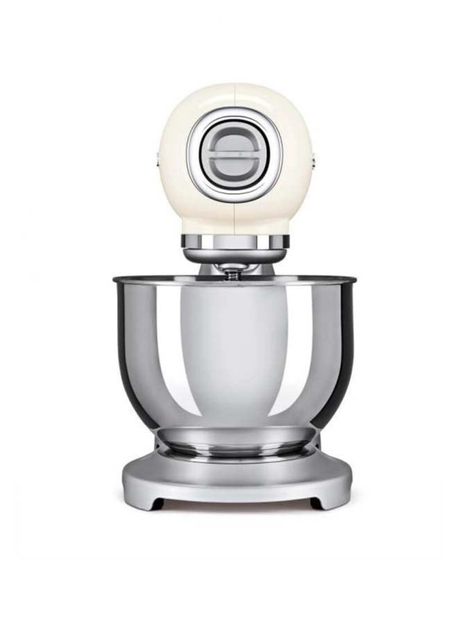 smeg - 50’s Retro Style Stand Mixer with 10 Variable Speeds 800 W 800.0 W SMF02CRUK Cream - Image 1