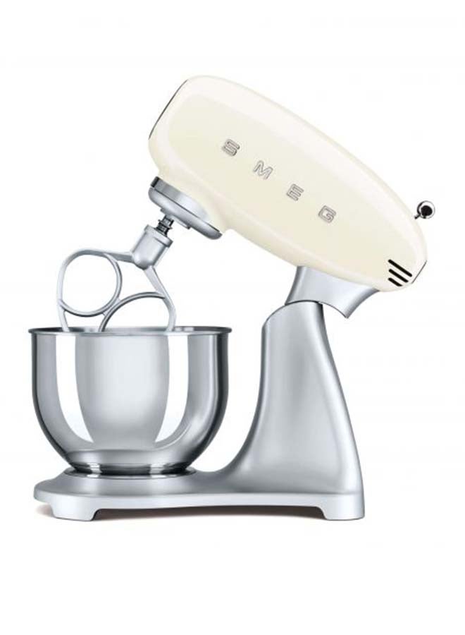 smeg - 50’s Retro Style Stand Mixer with 10 Variable Speeds 800 W 800.0 W SMF02CRUK Cream - Image 1