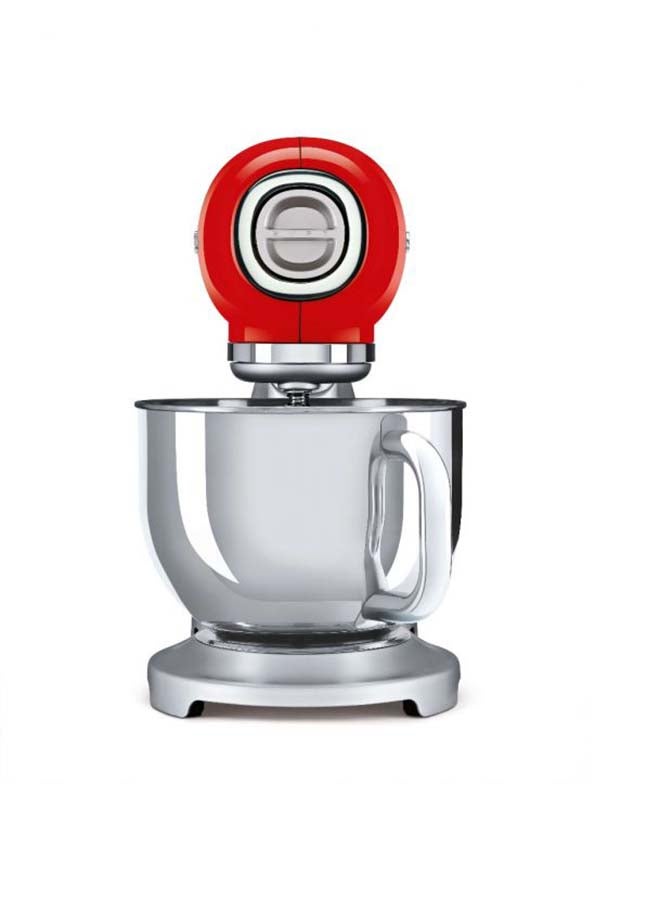 سميج خلاط مزود بحامل بتصميم كلاسيكي مستوحى من فترة الخمسينيات ويتضمن 10 سرعات متغيرة ويعمل بقدرة 800 وات 800.0 W SMF02RDUK أحمر - Image 2