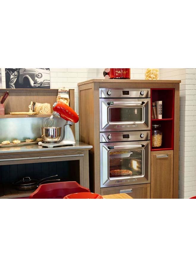 سميج خلاط مزود بحامل بتصميم كلاسيكي مستوحى من فترة الخمسينيات ويتضمن 10 سرعات متغيرة ويعمل بقدرة 800 وات 800.0 W SMF02RDUK أحمر - Image 5