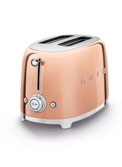 smeg 50's Retro Style Aesthetic 2 Slice Toaster 950 W 1035 W TSF01RGAU Rose Gold  - Image 2