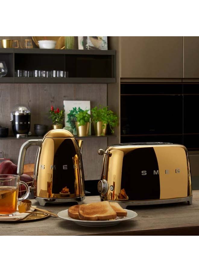 smeg - 50's Retro Style Kettle 2400 W 1.7 L 2400 W KLF03GOUK/AU Gold - Image 1