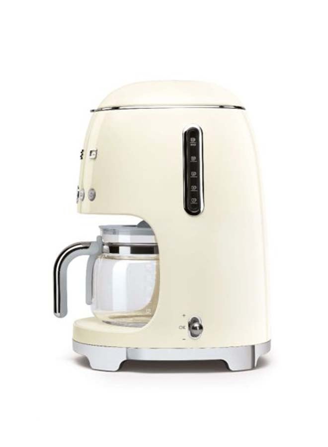 smeg - 50'S Retro Style Aesthetic Drip Filter Coffee Machine 1.4 L 1050 W DCF02CRAU/UK Cream - Image 1