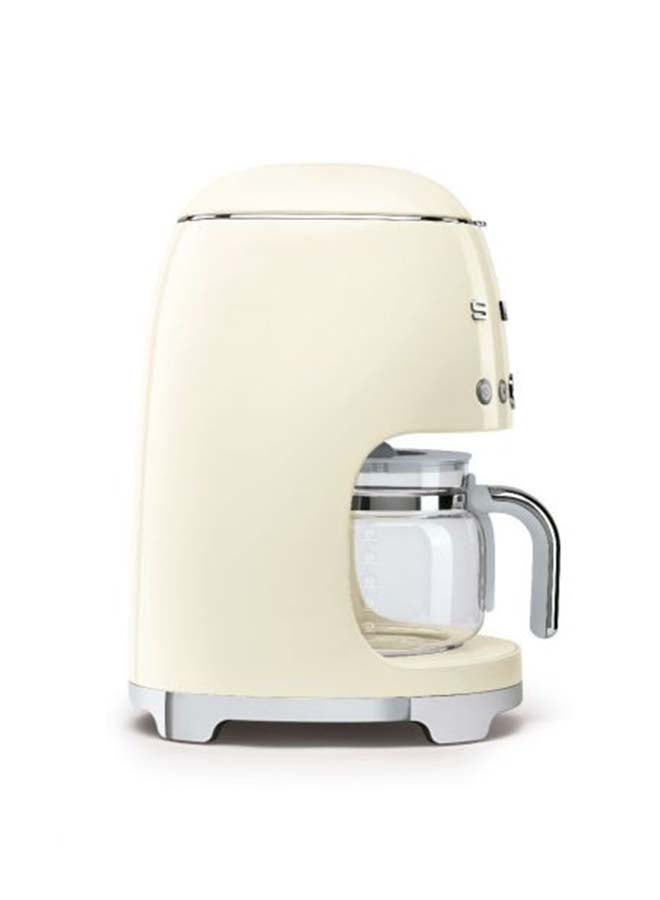 smeg - 50'S Retro Style Aesthetic Drip Filter Coffee Machine 1.4 L 1050 W DCF02CRAU/UK Cream - Image 1