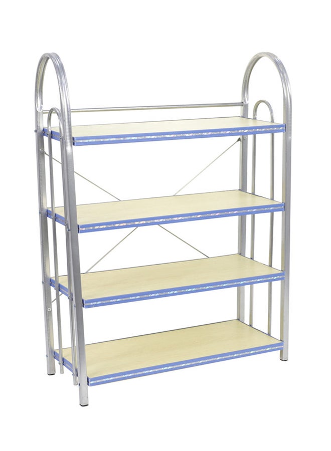 لوازم منظم لتخزين الأحذية مزود بعدد 4 رفوف فضي/أبيض/أزرق 50x20x75Ø³Ù†ØªÙŠÙ…ØªØ± - Image 1
