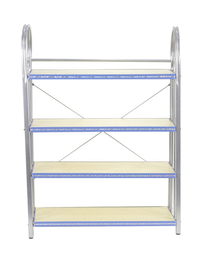 لوازم منظم لتخزين الأحذية مزود بعدد 4 رفوف فضي/أبيض/أزرق 50x20x75Ø³Ù†ØªÙŠÙ…ØªØ± - Image 2