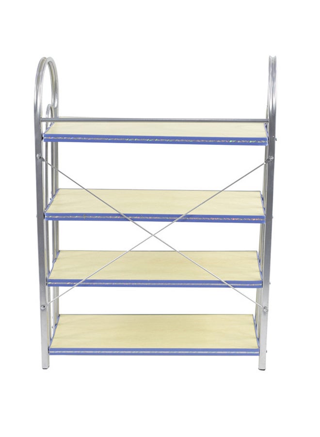 لوازم منظم لتخزين الأحذية مزود بعدد 4 رفوف فضي/أبيض/أزرق 50x20x75Ø³Ù†ØªÙŠÙ…ØªØ± - Image 4