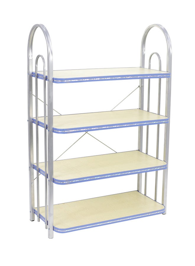 4-Shelf Shoe Storage Rack Organizer Silver/White/Blue 50x25x75centimeter - v1595156742/N39387561A_1