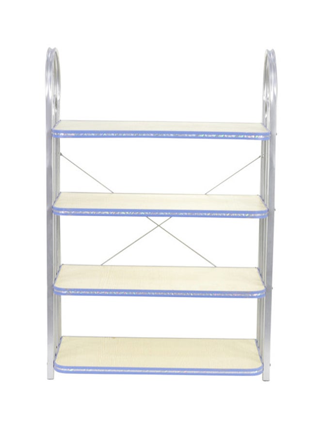 4-Shelf Shoe Storage Rack Organizer Silver/White/Blue 50x25x75centimeter - v1595156743/N39387561A_2