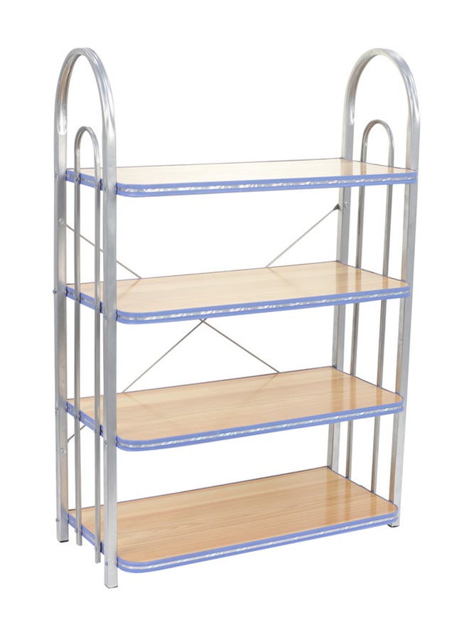 لوازم منظم لتخزين الأحذية مزود بعدد 4 رفوف فضي/بني 50x25x75Ø³Ù†ØªÙŠÙ…ØªØ± - Image 1