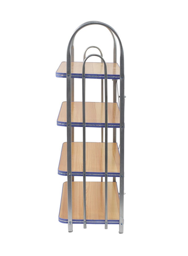 لوازم منظم لتخزين الأحذية مزود بعدد 4 رفوف فضي/بني 50x25x75Ø³Ù†ØªÙŠÙ…ØªØ± - Image 3