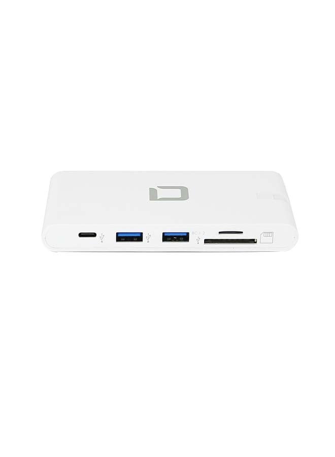 DICOTA 9-In-1 Portable Docking With HDMI USB Type-C White - Image 1