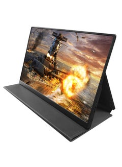 Generic Portable Monitor Case Protection Holder with Sticker Black  - Image 1