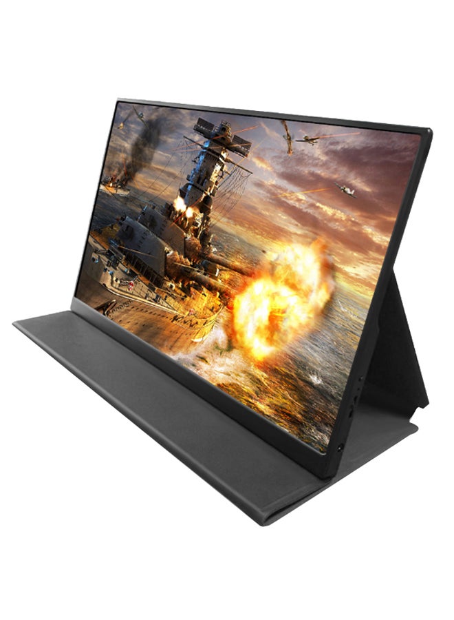 Generic - Portable Monitor Case Protection Holder with Sticker Black - Image 1