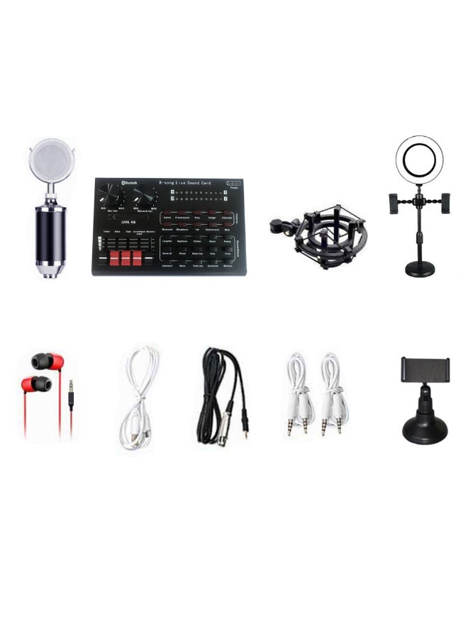 10-Piece R8 Live Sound Card Set Black/Red/White  - Image 1