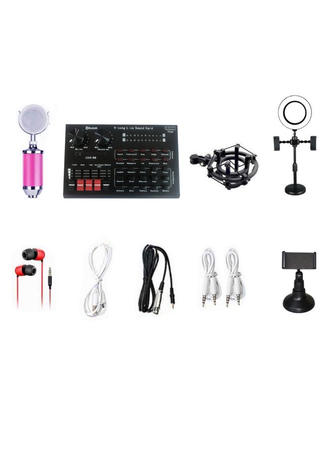 10-Piece R8 Live Sound Card Set Black/White/Pink  - Image 1