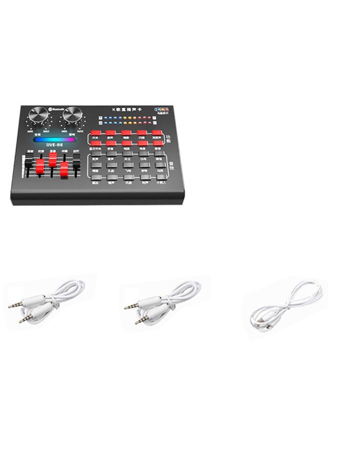 Generic 4-Piece R8 Live Sound Card Set Black/Red/White  - Image 1