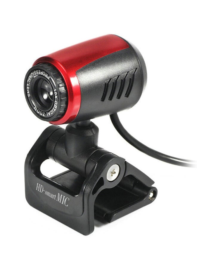 USB Clip-On Digital Web Camera With Microphone For Laptop/PC/Computer Black/Red - v1595166268/N39228773A_1