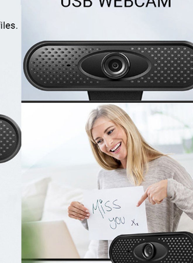 Generic - USB HD Webcam Video Camera For PC/Laptop Black - Image 1