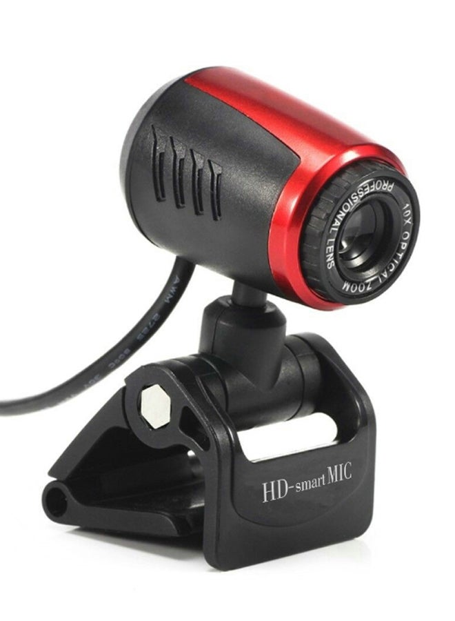 USB Clip-On Digital Web Camera With Microphone For Laptop/PC/Computer Black/Red - v1595166269/N39228773A_2