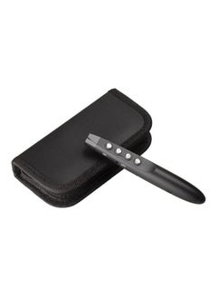مؤشر ليزر لاسلكي بمنفذ USB مع حافظة أسود