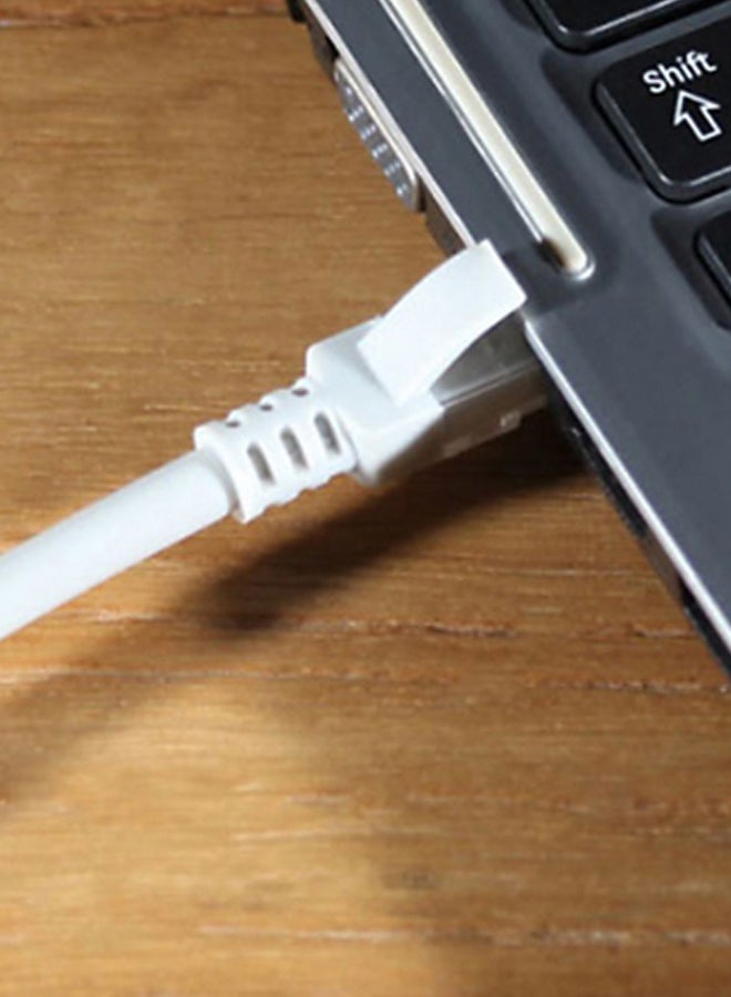 كابل توصيل الشبكة بتقنية إيثرنت وفائق الدقة للراوتر بمنفذ RJ45 أبيض - Image 3