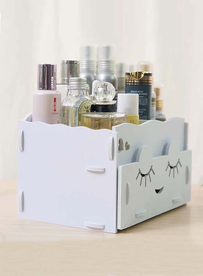 Wooden Desktop Shelf Bookshelf White 22x16x16cm - Image 5
